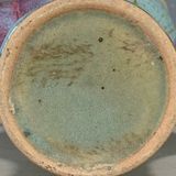  Bình hoa con công miệng đỏ 