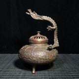  Lư hương có tay cầm hình rồng 
