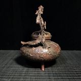  Lư hương có tay cầm hình rồng 