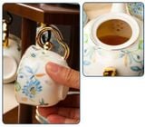  Bộ ấm chén trà hoa xanh sang trọng 