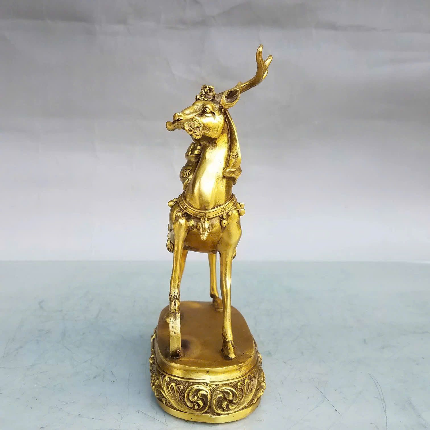  Hươu may mắn bằng đồng nguyên chất 