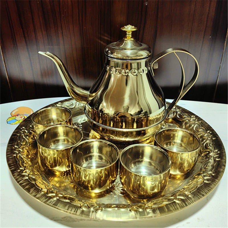  Bộ ấm trà inox đơn giản 