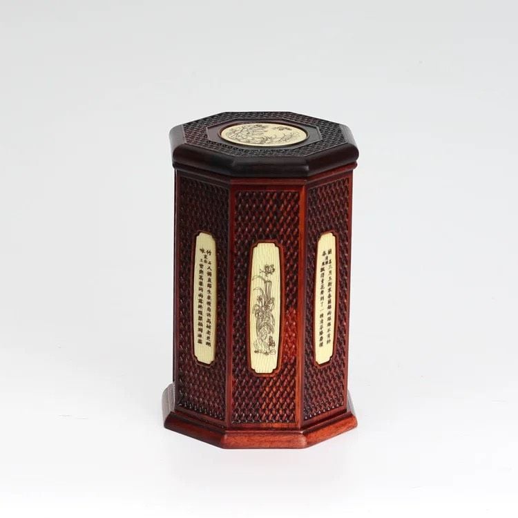  Hộp đựng trà vân tre retro 