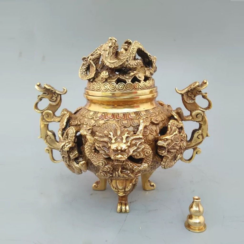  Lư hương Cửu Long 