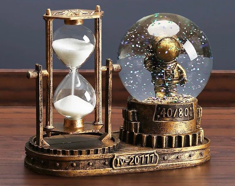  Quả cầu pha lê đồng hồ cát 