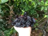  Tượng Di Lặc Lá Sen Gỗ Trắc Mini 