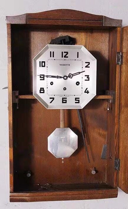  Đồng hồ treo tường cổ Pháp Wendt, phong cách Art Deco 