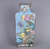  Bình Cổ Chim Và Hoa Bằng Sứ màu xanh dương 