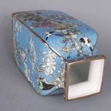  Bình Cổ Chim Và Hoa Bằng Sứ màu xanh dương 