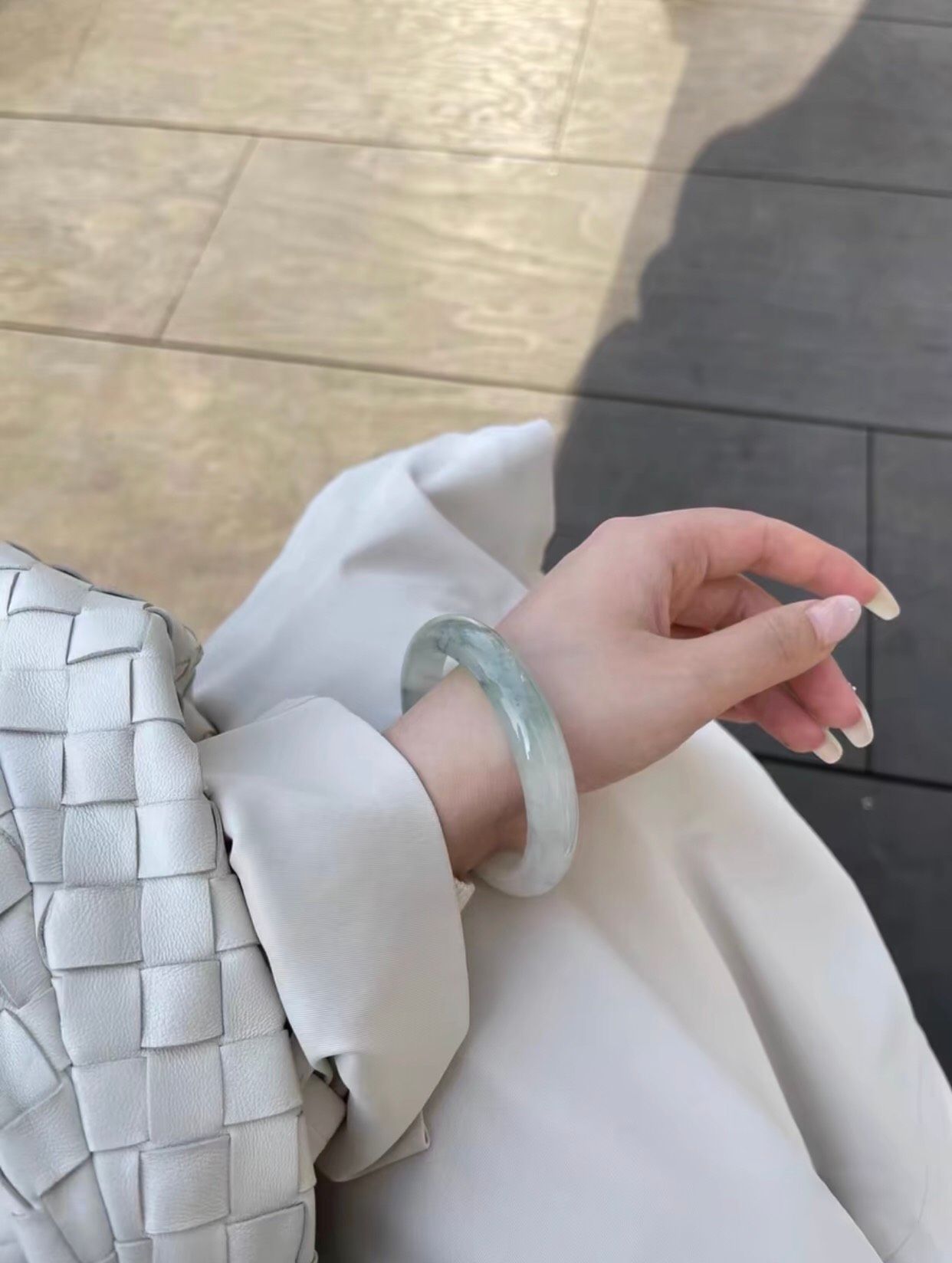  Vòng tay Thiên sơn Chất liệu Đá Chalcedony cao cấp pha lê 