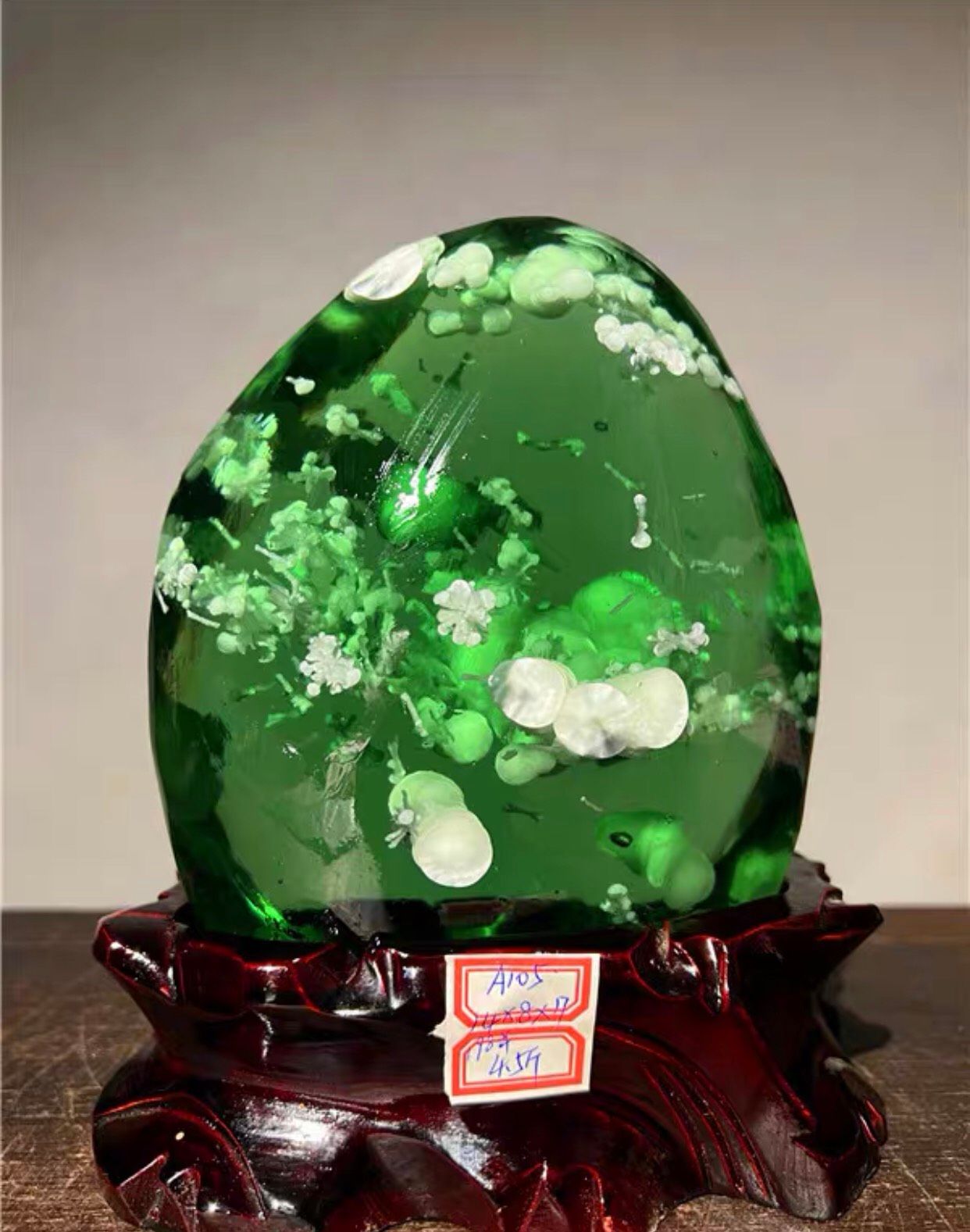  Đồ trang trí Quặng thô pha lê xanh 