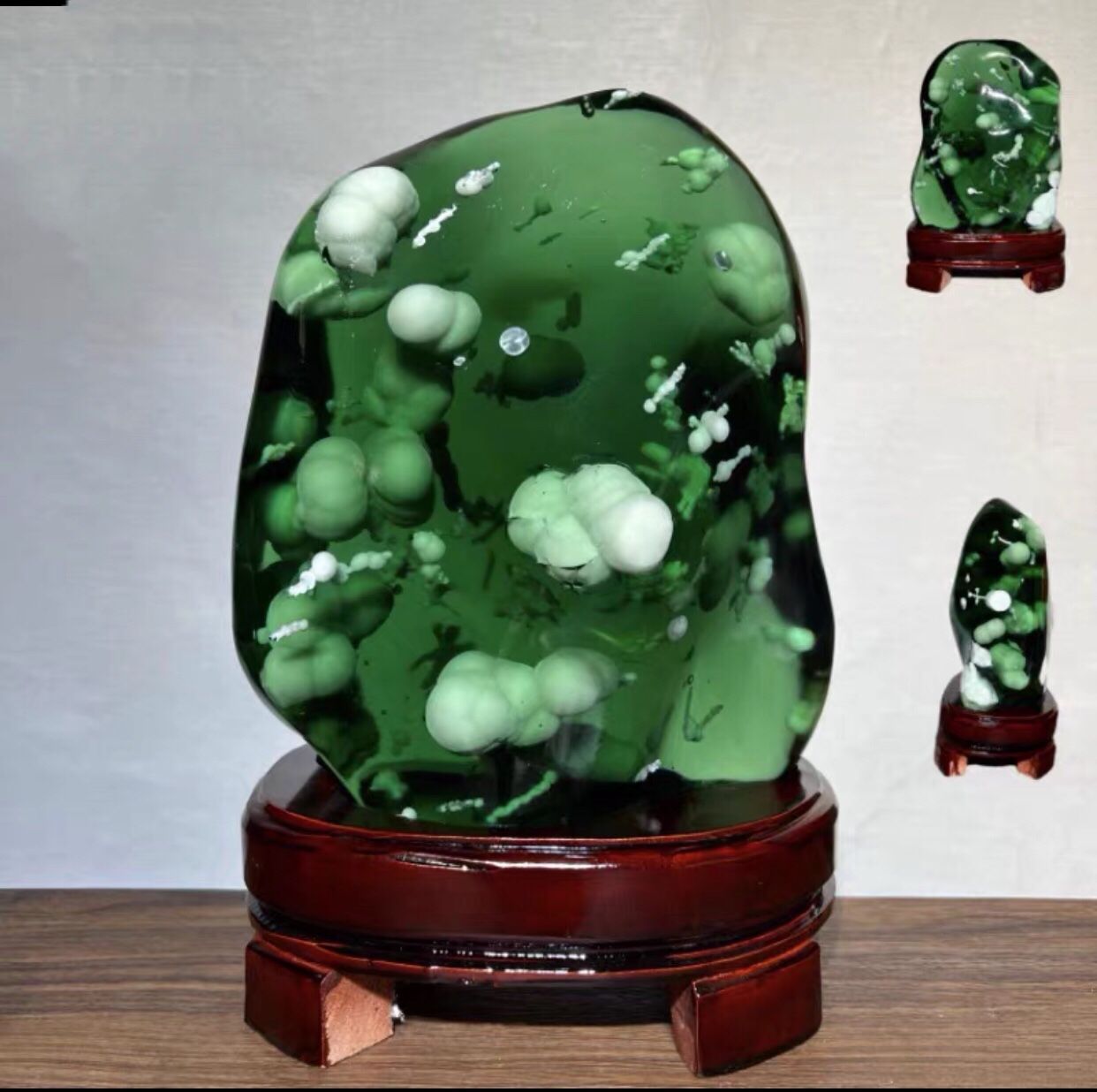  Đồ trang trí Quặng thô pha lê xanh 