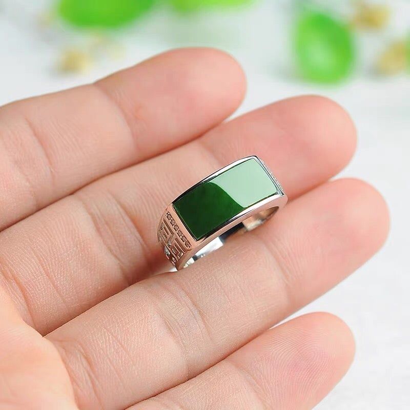  Nhẫn nam Ngọc bích Hetian 