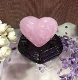  Đồ trang trí hình trái tim thạch anh hồng 