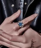  Nhẫn nam đá quý xanh 