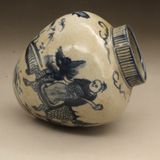  HÀNG SƯU TẦM XƯA  Bình quà tặng kỳ lân trắng xanh không có nắp 