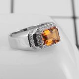 Nhẫn Nam Citrine Tự Nhiên 