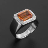  Nhẫn Đá Quý Citrine Tự Nhiên Cho Nam 