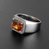  Nhẫn Đá Quý Citrine Tự Nhiên Cho Nam 