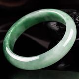  Vòng tay ngọc bích Miến Điện nổi băng xanh 