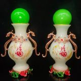  Cặp bình bầu tai rồng Chất liệu đá dạ quang 