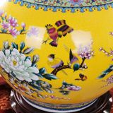  Bình hoa thời trang gà trống vàng kim Chất liệu gốm sứ 