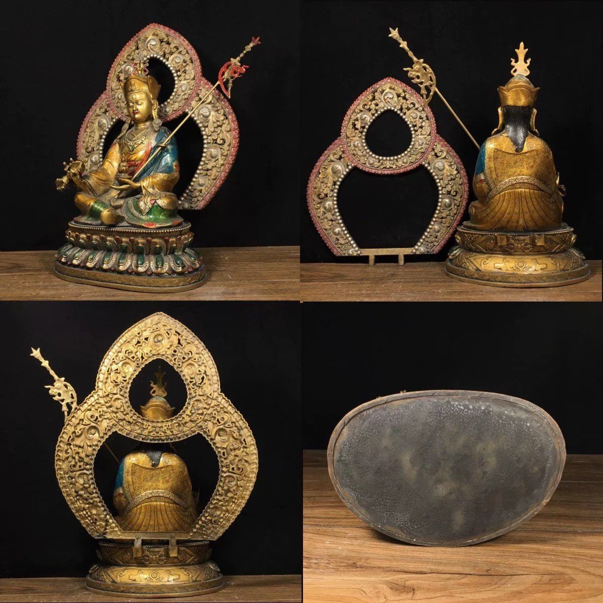  Tượng cổ Phật trên đài sen 