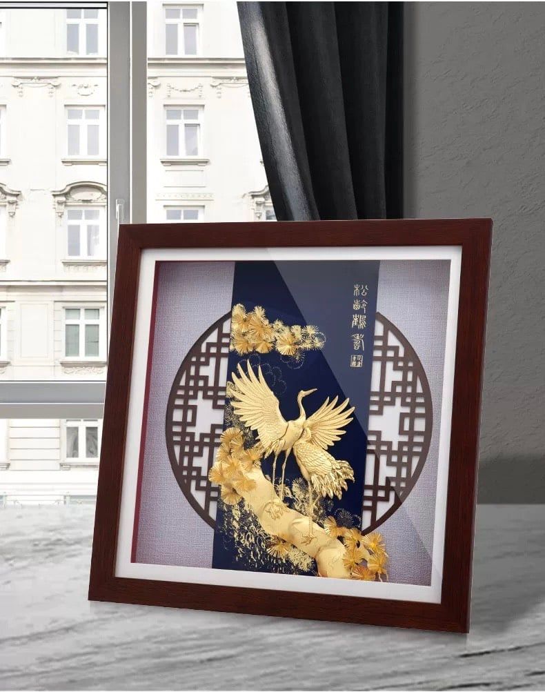  Tranh 3D Sếu dang rộng đôi cánh 