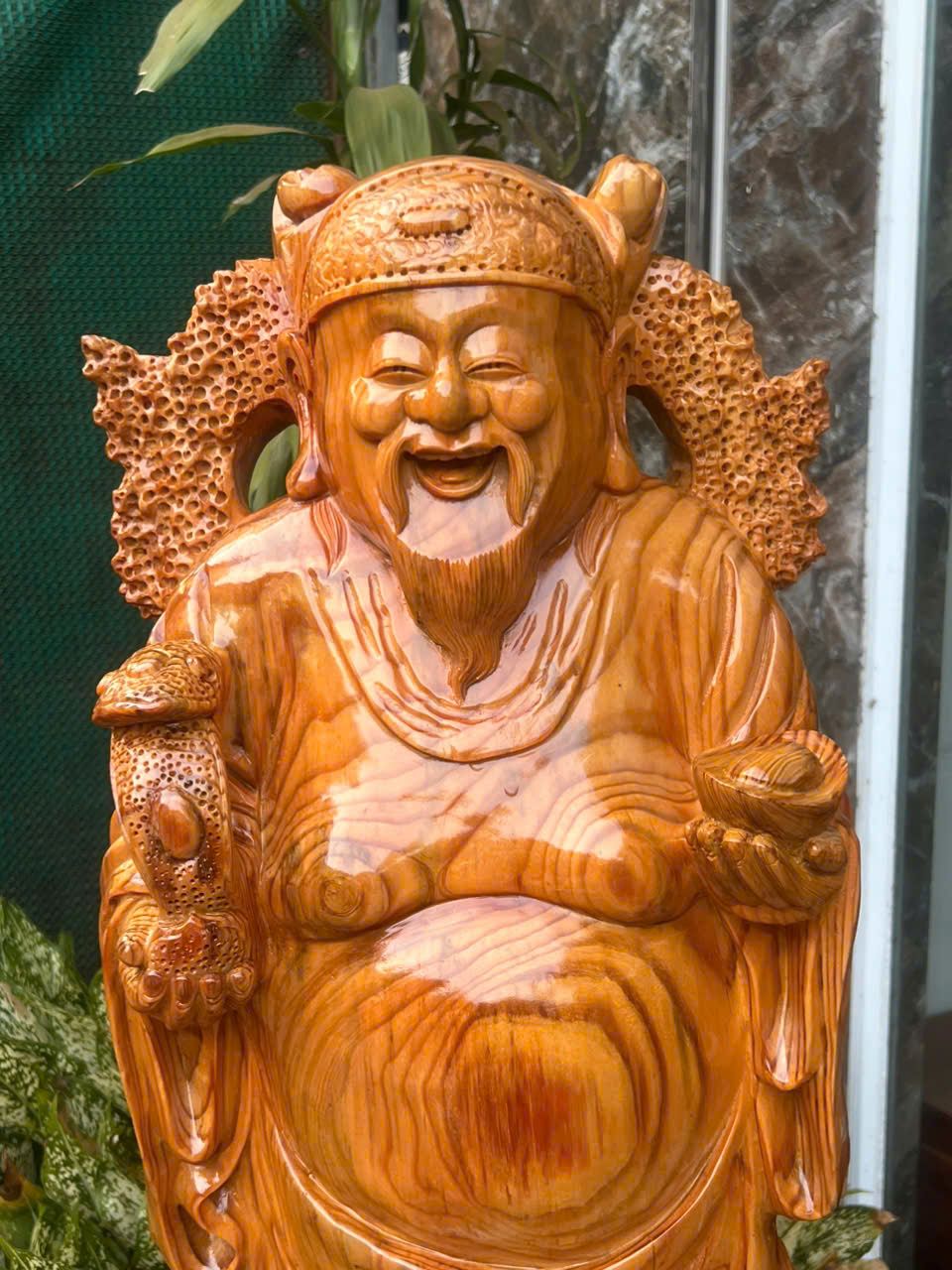  Tượng Thần Tài Gỗ Huyết Long Cao Cấp 