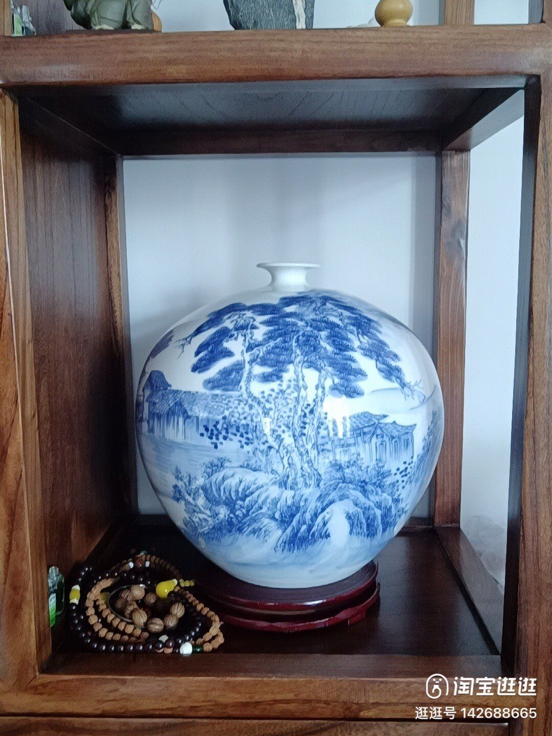  Bình sứ xanh cắm hoa trang trí 