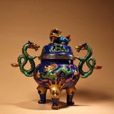  Lư hương ba chân rồng Chất liệu đồng 