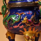  Lư hương ba chân rồng Chất liệu đồng 