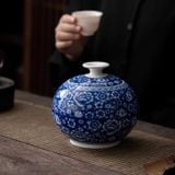  Lon trà sứ trắng xanh 