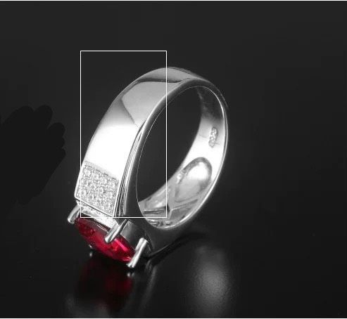  Nhẫn đính đá sang trọng Chất liệu đá ruby + bạc 925 