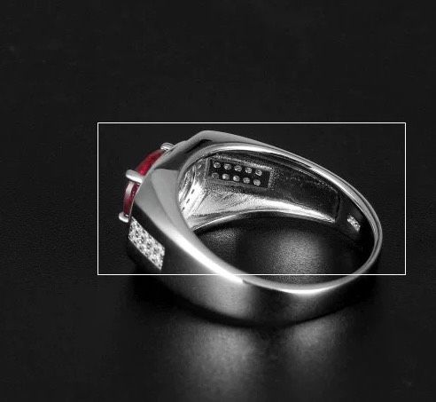  Nhẫn đính đá sang trọng Chất liệu đá ruby + bạc 925 