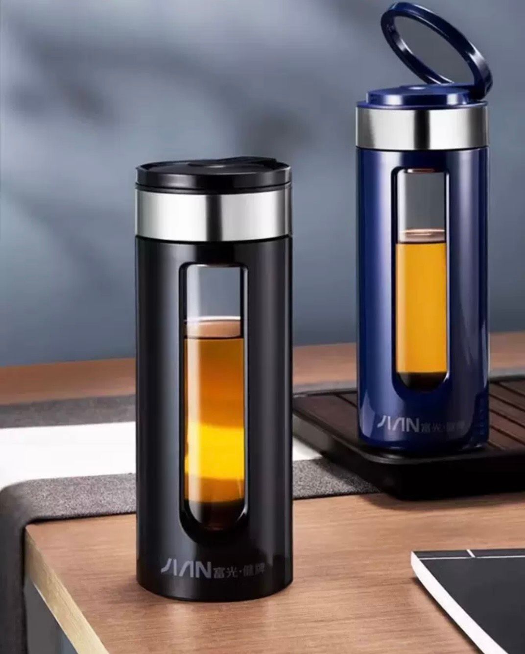  Bình pha trà cá nhân thuỷ tinh 2 lớp 