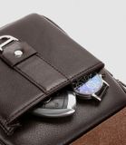  Túi đeo chéo nam cao cấp  Chất liệu da PU + lót polyester 