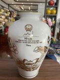  Bình gốm in logo Chủ tịch nước Tô Lâm vẽ vàng 24k BKCEVN-8105 