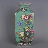  Bình Vuông Cổ Hoa và Chim 