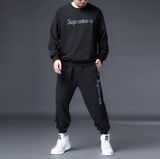 Bộ đồ thể thao thu đông nam  Chất liệu 65% cotton 31% sợi polyester 4% vải thun 