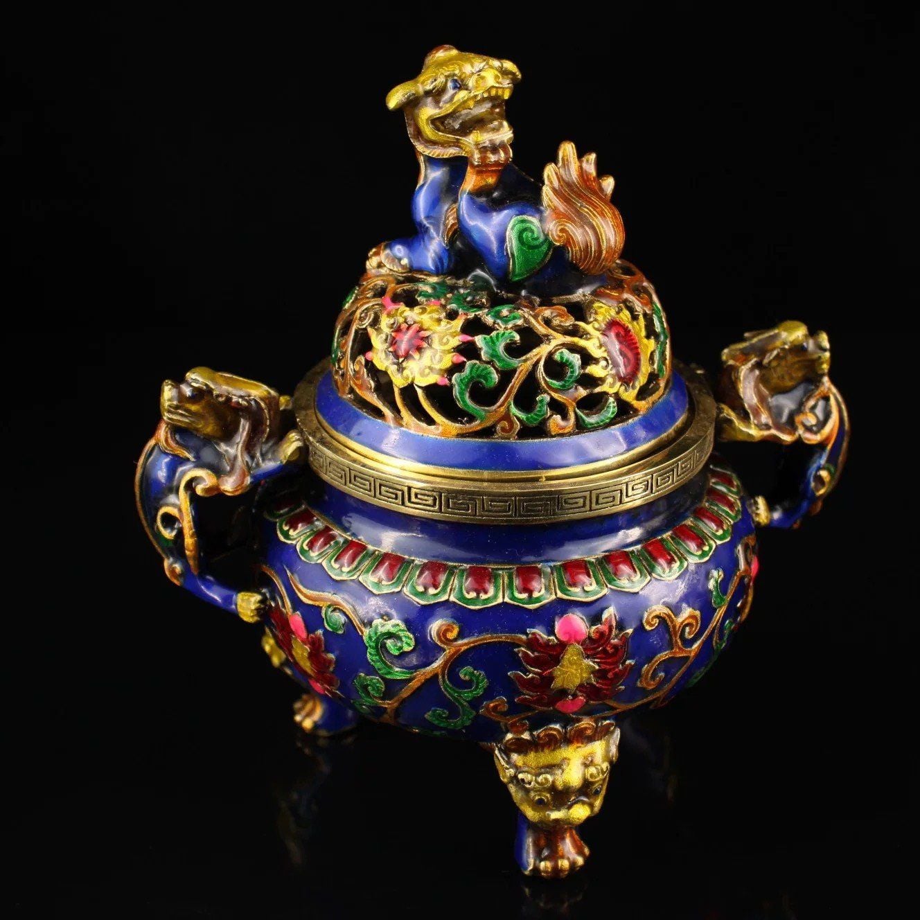  Lư Hương Sư Tử Trang Trí 