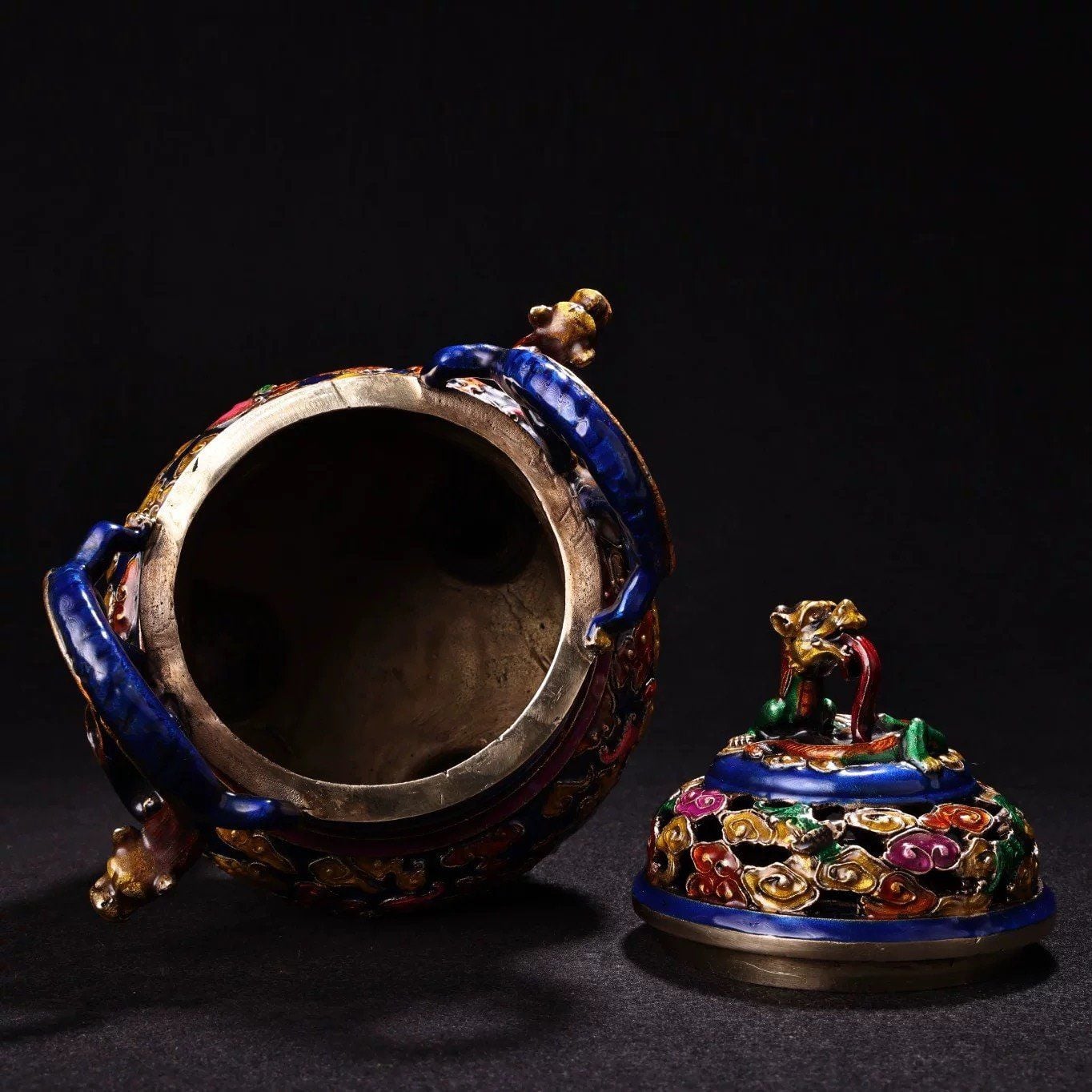  Lư Hương Tai Rồng Mây Cát Tường 