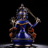  Tượng Phật Văn Thù cầm kiếm Chất liệu đồng + cloisonne 