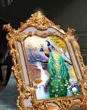  Tranh treo tường con công chạm khắc 3 chiều 