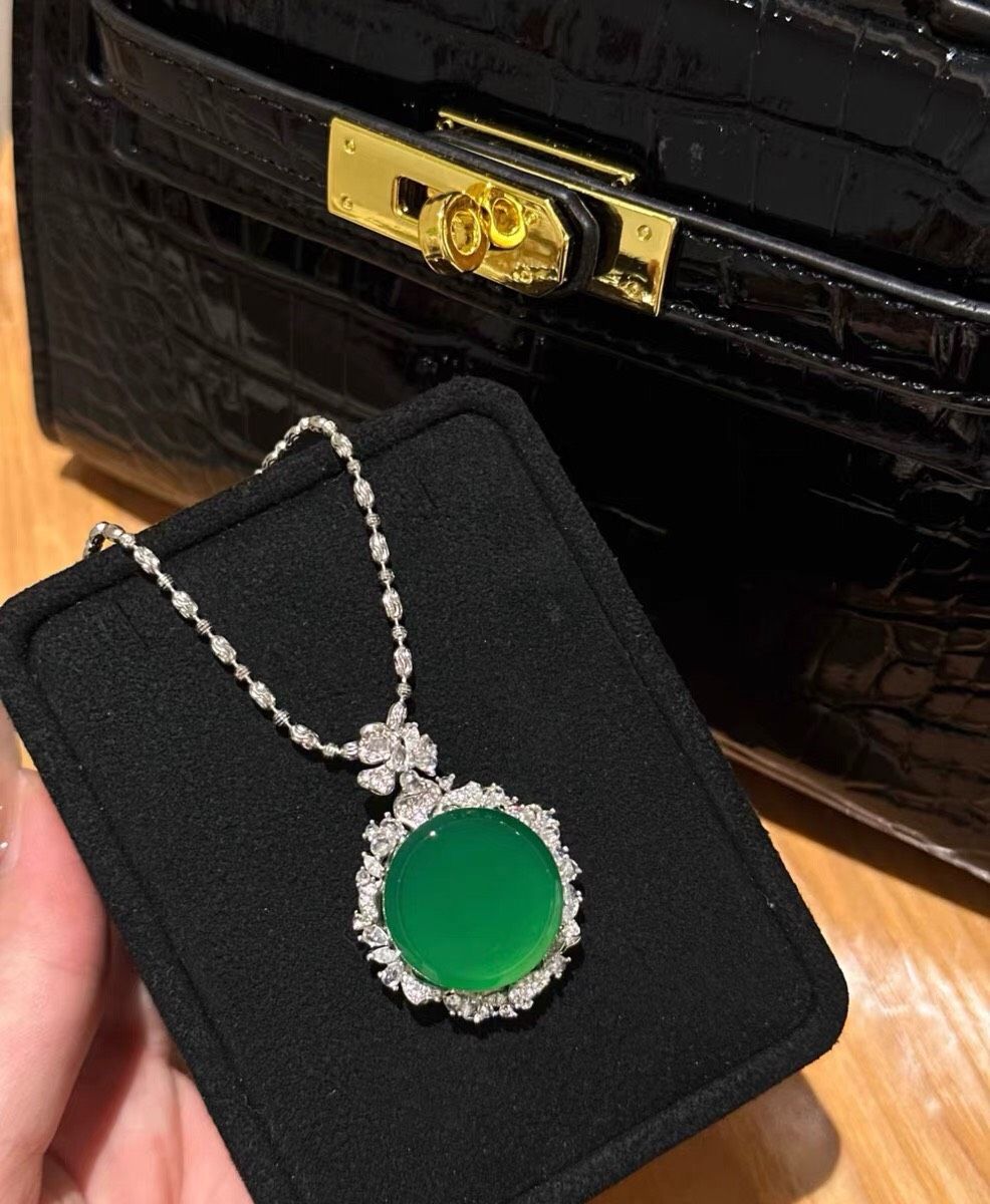  DÂY CHUYỀN NGỌC BÍCH CAO CẤP Chất liệu dây: Bạc sterling 