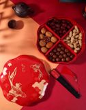  Hộp Bày Kẹo Hoa Văn Cá May Mắn 