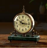  Đồng hồ để bàn trang trí chất liệu mạ đồng kim loại, đá cẩm thạch nhập khẩu 