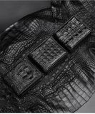  Ví Da Cá Sấu Cao Cấp Màu Đen 