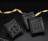  Ví Da Cá Sấu Cao Cấp Màu Đen 