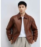  Áo khoác da dáng rộng nam da cao cấp 